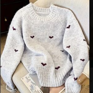 Crewneck Maine Fisherman Hearted Sweater